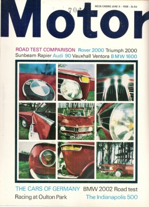 MOTOR  1968 JUNE 08 - TESTS: ROVER 2000, TRIUMPH 2000, RAPIER, VENTORA